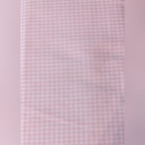 New Pink And White Gingham Fabric, Checkered, Material, 3yds, TM-1H